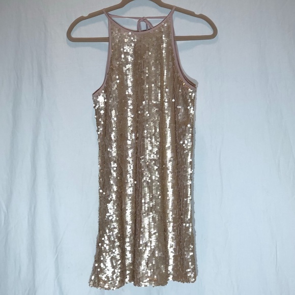 Forever 21 Dresses & Skirts - Forever 21 - Gold Sequin Shift Dress